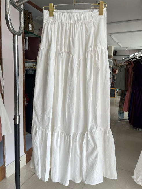 Summer Trendy Solid Color Layer Maxi Skirts